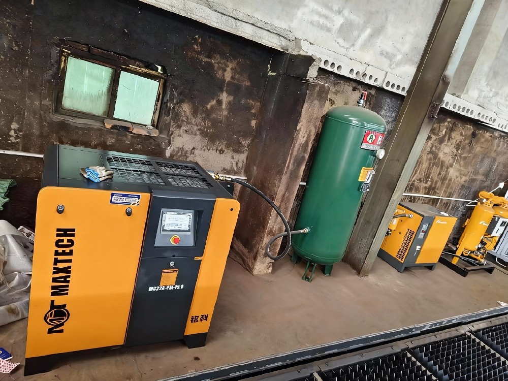 徐州尚吉机电为激光切割企业交付高效空压机系统，以稳定气源保障切割精度